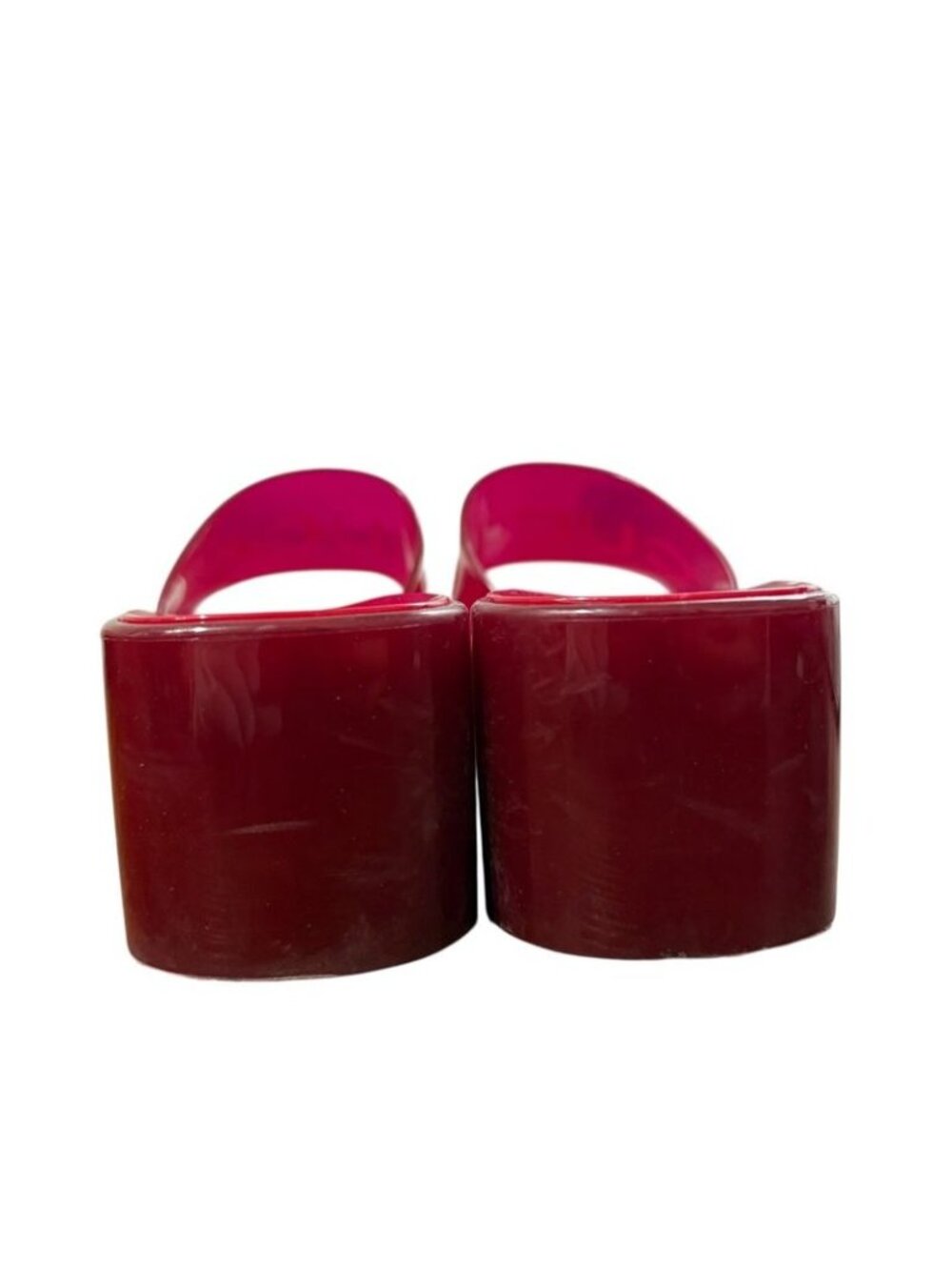 Gucci Rubber Logo Sandals Red - Picture 4 of 9
